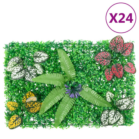   Artificial Plant Fence 6 Pcs Green 40X60 Cm