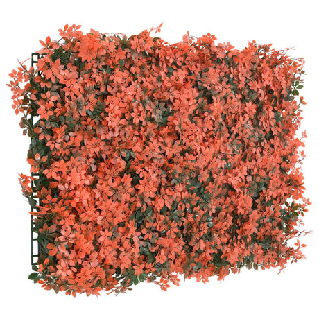   Artificial Maple Leaf Fence 24 Pcs Light Red 40X60 Cm