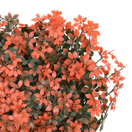   Artificial Maple Leaf Fence 24 Pcs Light Red 40X60 Cm