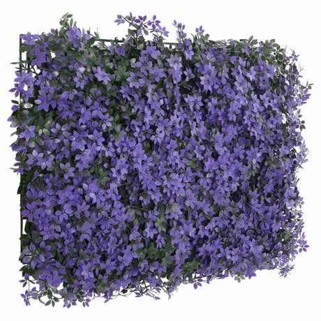   Artificial Leaf Fence 24 Pcs Purple 40X60 Cm