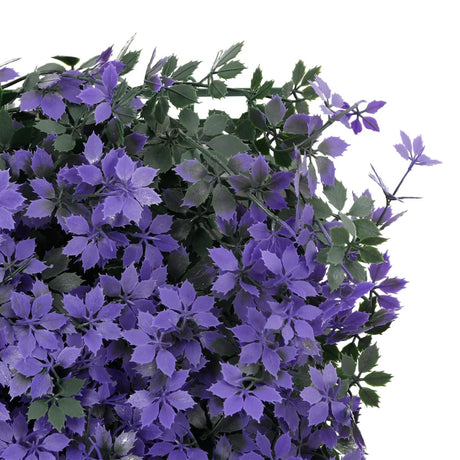   Artificial Leaf Fence 24 Pcs Purple 40X60 Cm