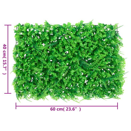   Artificial Fern Leaf Fence 6 Pcs Green 40X60 Cm