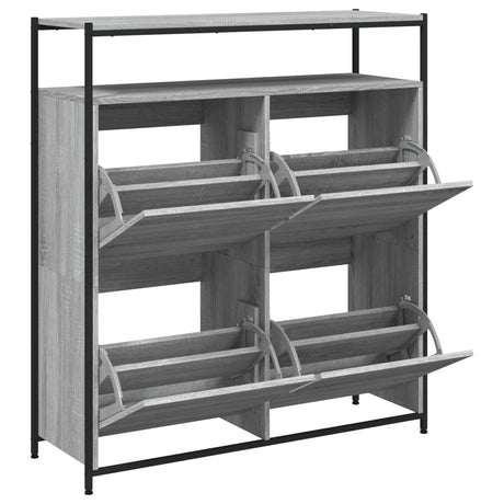 Shoe Cabinet With 4 Flip-Drawers 100X34X112 Cm
