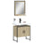 2 Piece Bathroom Cabinet Set Engineered Wood