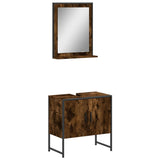 2 Piece Bathroom Cabinet Set Engineered Wood