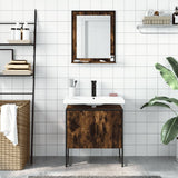 2 Piece Bathroom Cabinet Set Engineered Wood