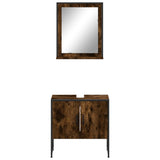 2 Piece Bathroom Cabinet Set Engineered Wood