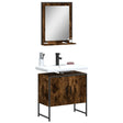 2 Piece Bathroom Cabinet Set Engineered Wood