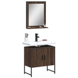 2 Piece Bathroom Cabinet Set Engineered Wood