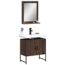2 Piece Bathroom Cabinet Set Engineered Wood