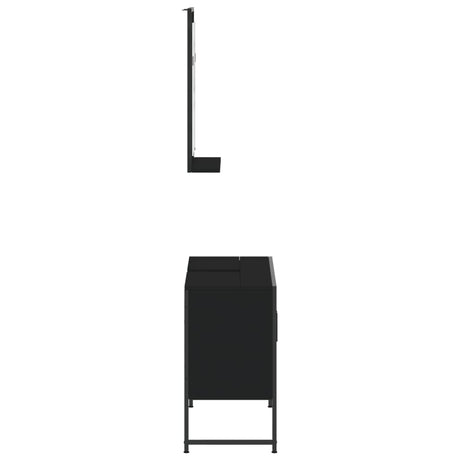 2 Piece Bathroom Cabinet Set Engineered Wood