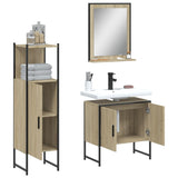 3 Piece Bathroom Cabinet Set Engineered Wood
