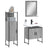 3 Piece Bathroom Cabinet Set Engineered Wood