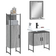 3 Piece Bathroom Cabinet Set Engineered Wood