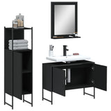 3 Piece Bathroom Cabinet Set Engineered Wood
