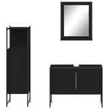 3 Piece Bathroom Cabinet Set Engineered Wood