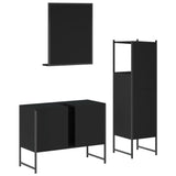 3 Piece Bathroom Cabinet Set Engineered Wood