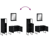 3 Piece Bathroom Cabinet Set Engineered Wood
