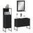 3 Piece Bathroom Cabinet Set Engineered Wood