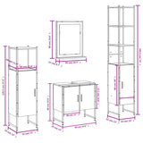 4 Piece Bathroom Cabinet Set Engineered Wood