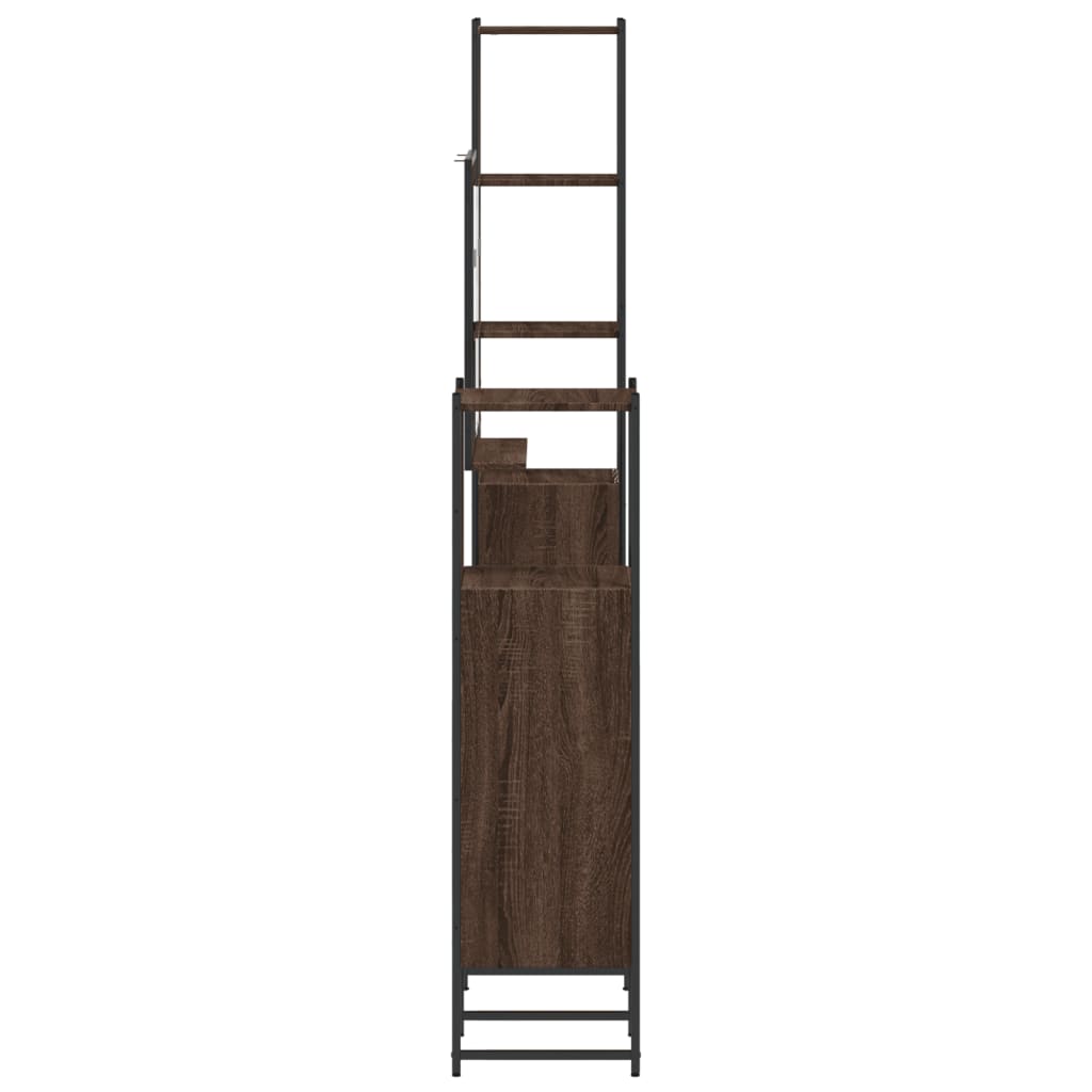 4 Piece Bathroom Cabinet Set Engineered Wood