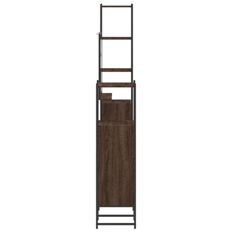 4 Piece Bathroom Cabinet Set Engineered Wood