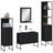 4 Piece Bathroom Cabinet Set Engineered Wood
