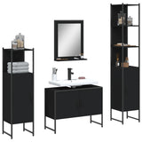 4 Piece Bathroom Cabinet Set Engineered Wood