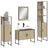 4 Piece Bathroom Cabinet Set Engineered Wood