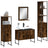 4 Piece Bathroom Cabinet Set Engineered Wood