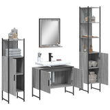 4 Piece Bathroom Cabinet Set Engineered Wood