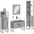 4 Piece Bathroom Cabinet Set Engineered Wood