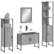4 Piece Bathroom Cabinet Set Engineered Wood