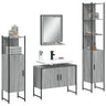4 Piece Bathroom Cabinet Set Engineered Wood