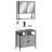 2 Piece Bathroom Furniture Set Engineered Wood