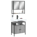 2 Piece Bathroom Furniture Set Engineered Wood
