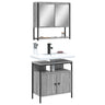 2 Piece Bathroom Furniture Set Engineered Wood