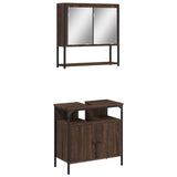 2 Piece Bathroom Furniture Set Engineered Wood