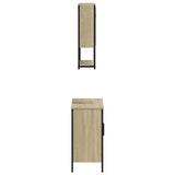 2 Piece Bathroom Furniture Set Engineered Wood