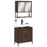 2 Piece Bathroom Furniture Set Engineered Wood