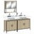 3 Piece Bathroom Furniture Set Engineered Wood