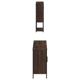 3 Piece Bathroom Furniture Set Engineered Wood