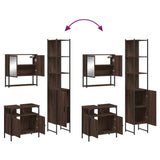 3 Piece Bathroom Furniture Set Engineered Wood