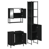 3 Piece Bathroom Furniture Set Engineered Wood