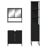 3 Piece Bathroom Furniture Set Engineered Wood
