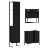 3 Piece Bathroom Furniture Set Engineered Wood