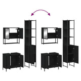 3 Piece Bathroom Furniture Set Engineered Wood