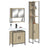 3 Piece Bathroom Furniture Set Engineered Wood