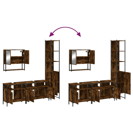 4 Piece Bathroom Furniture Set Engineered Wood