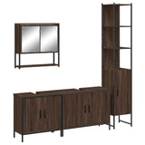 4 Piece Bathroom Furniture Set Engineered Wood
